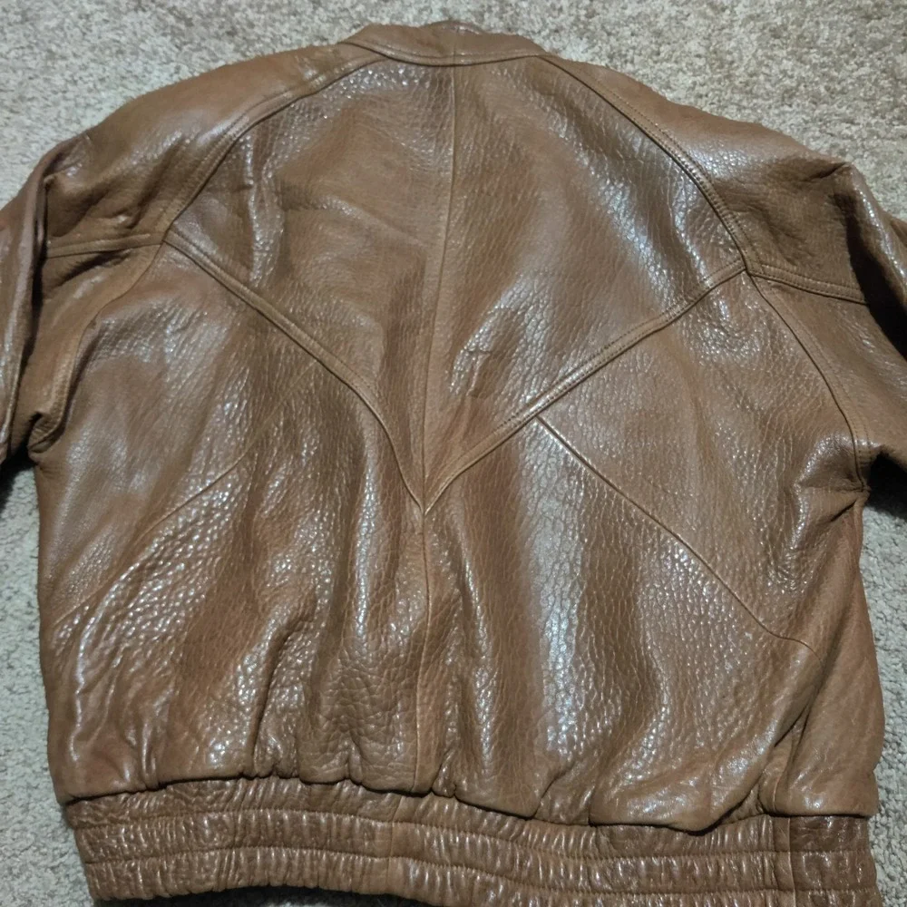 Vintage Skins by Tora Super Soft Leather Jacket Brown 70s Bomber Groovy Men's XL